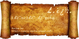 László Ágota névjegykártya